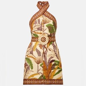 FARM RIO
Foliage Sketch linen minidress NWT